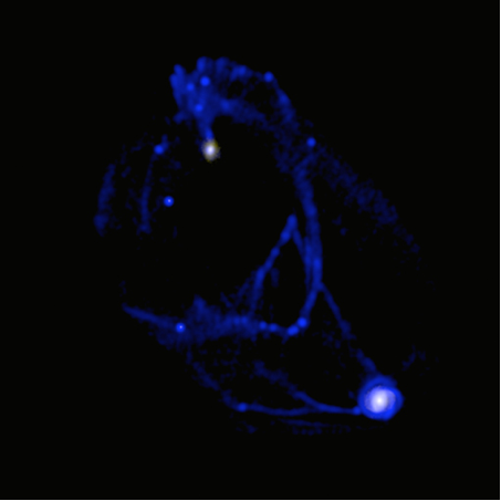 Anneau de gaz et collision de galaxies